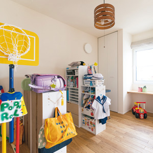 リビングと連続するフリースペース